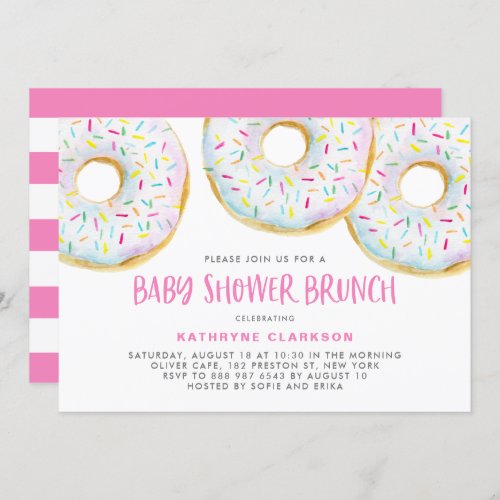 Zazzle Baby Girl Shower Ideas Brunch Donuts