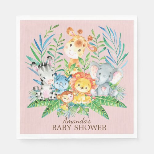 Zazzle Baby Girl Shower Ideas Jungle Pink