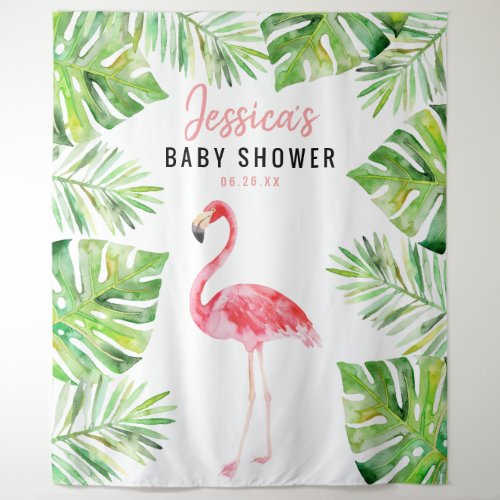 Zazzle Baby Shower Ideas For Summer Flamingo Backdrop