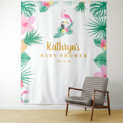 Zazzle Baby Shower Ideas For Summer Flamingo Photo Backdrop