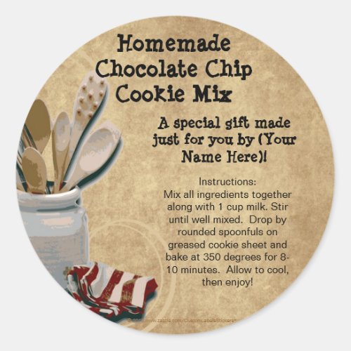 Zazzle Cookie Jar Mix Personalized Sticker