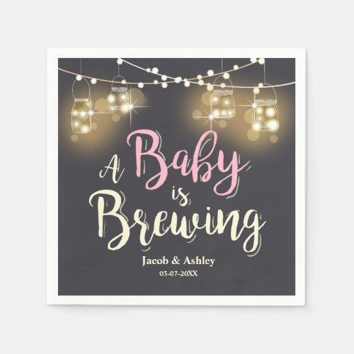 Zazzle Couples Baby Shower Ideas A Baby Is Brewing Pink