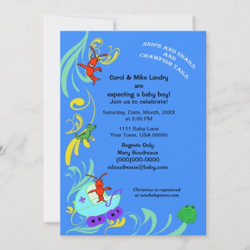 Zazzle Couples Baby Shower Ideas Crawfish Tails