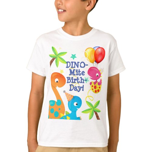 Zazzle Dinosaur Birthday Party Ideas Dino-Mite Shirt
