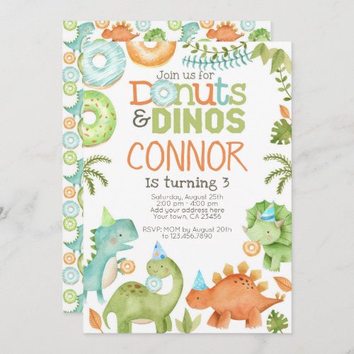 Zazzle Dinosaur Birthday Party Ideas Dinos Donuts
