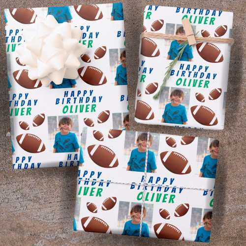 Zazzle Football Themed Birthday Party Photo Wrapping Paper
