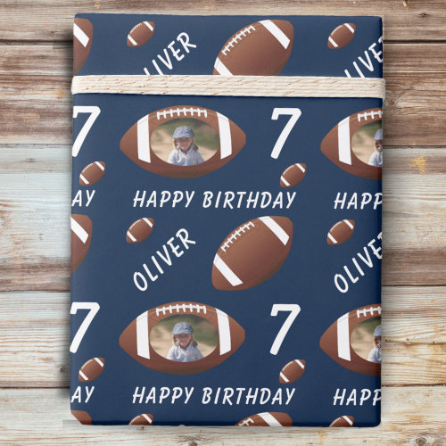 Zazzle Football Themed Birthday Party Wrapping Paper