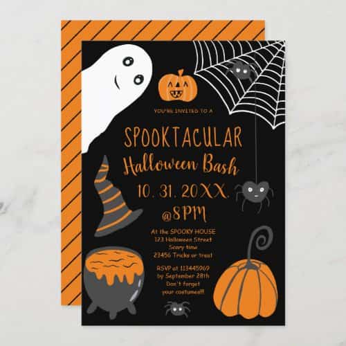 Zazzle Halloween Party Bash Invitations