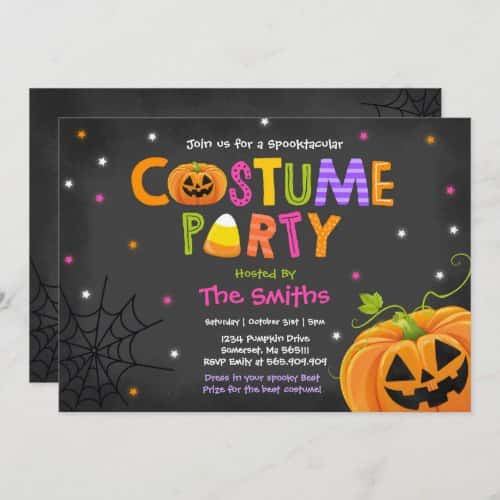Zazzle Halloween Costume Invitation