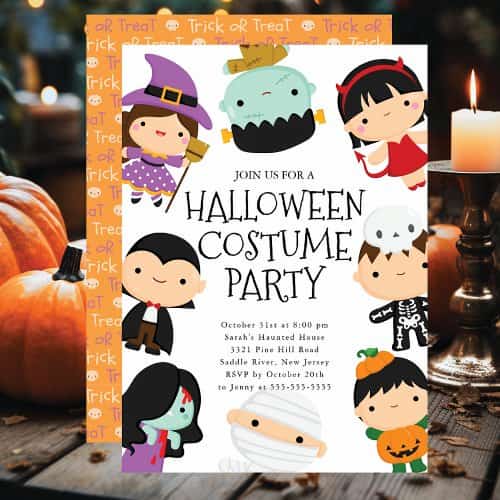 Zazzle Halloween Costume Party Invitation