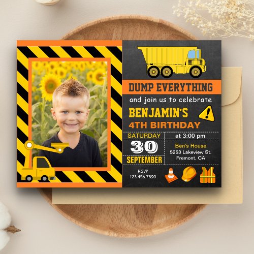 Zazzle Ideas For Construction Birthday Party Dump Everything Photo Invitation