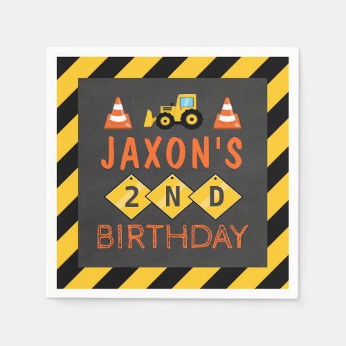 Zazzle Ideas For Construction Birthday Party Napkins