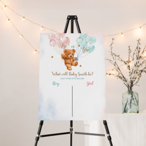 Zazzle Ideas For Gender Reveal Bear Voting Board