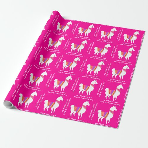 Zazzle Llama Birthday Party Ideas Wrapping Paper
