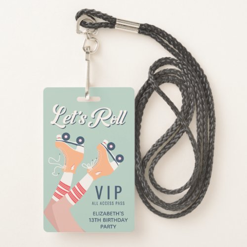 Zazzle Roller Skating Birthday Party Ideas Badge