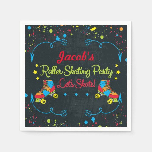 Zazzle Roller Skating Birthday Party Ideas Boys Neon