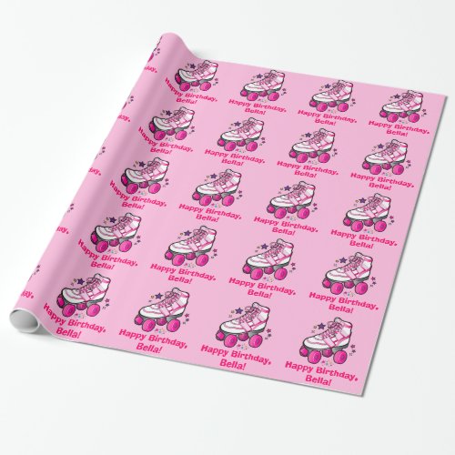 Zazzle Roller Skating Birthday Party Ideas Custom Wrapping Paper