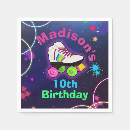 Zazzle Roller Skating Birthday Party Ideas Girls Neon