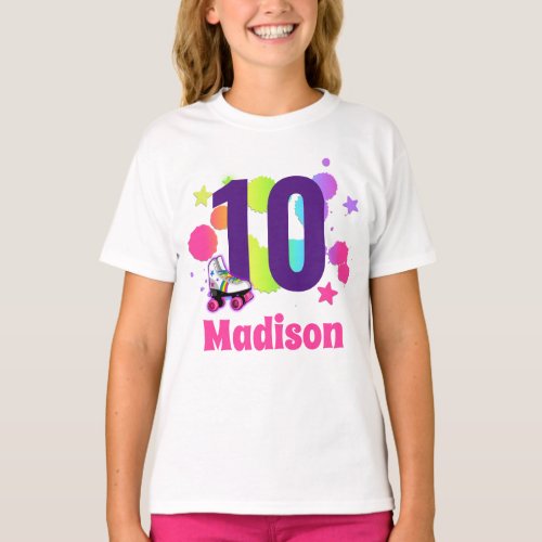 Zazzle Roller Skating Birthday Party Ideas Personalized Shirt