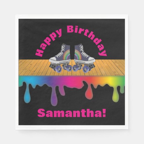 Zazzle Roller Skating Birthday Party Ideas Rainbow