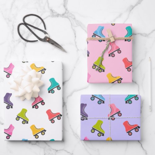 Zazzle Roller Skating Birthday Party Ideas Wrapping Paper