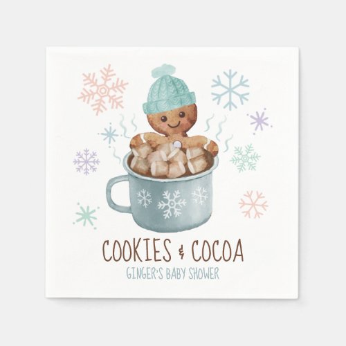 Zazzle Winter Baby Shower Ideas Cookies And Cocoa Blue