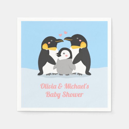 Zazzle Winter Baby Shower Ideas Penguin Family