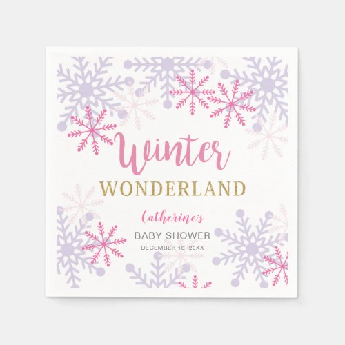 Zazzle Winter Baby Shower Ideas Pink Wonderland