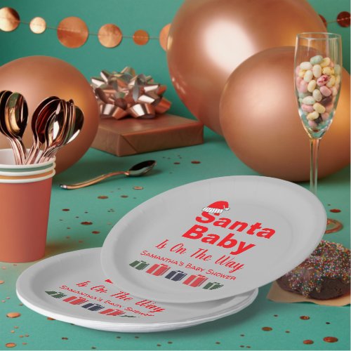 Zazzle Winter Baby Shower Ideas Santa Baby On The Way