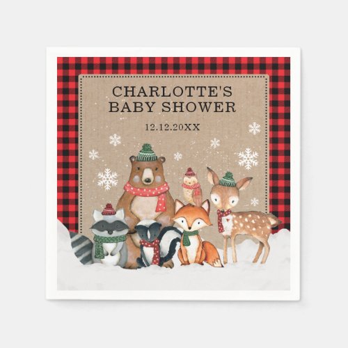 Zazzle Winter Baby Shower Ideas Winter Woodland