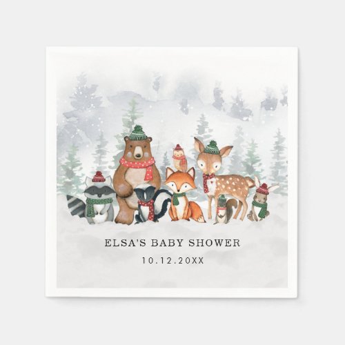Zazzle Winter Baby Shower Ideas Woodland Animals