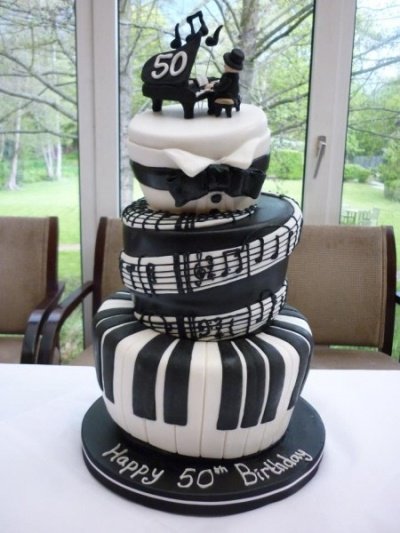 Piano 50th Birthday Cake Idea