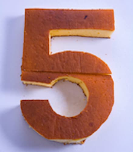 50th Birthday Cake Number Five