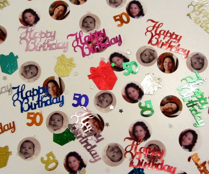 50th Birthday Party Photo Confetti