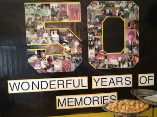 50th Birthday Party Decorations Memory Board
