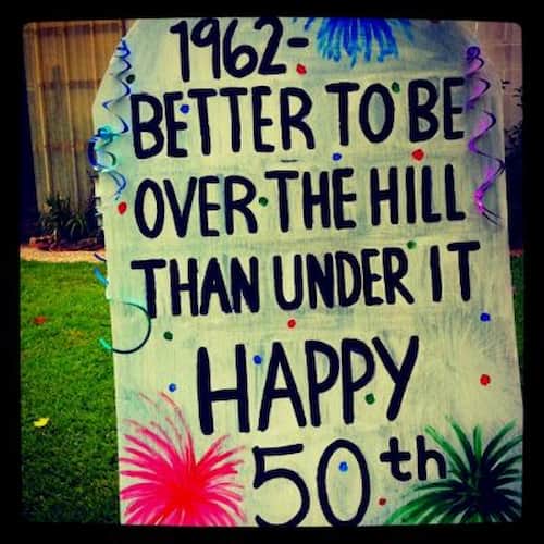 50th Birthday Party Decoration Sign Idea