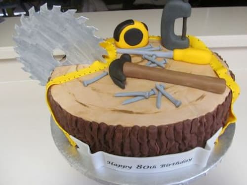 Carpenters's 80th Birthday Cake Idea