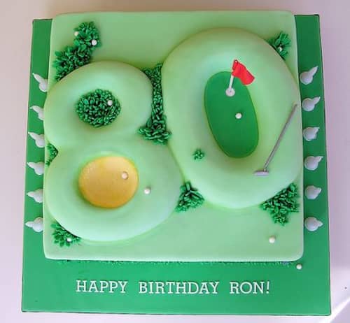 Golf 80th Birthday Cake