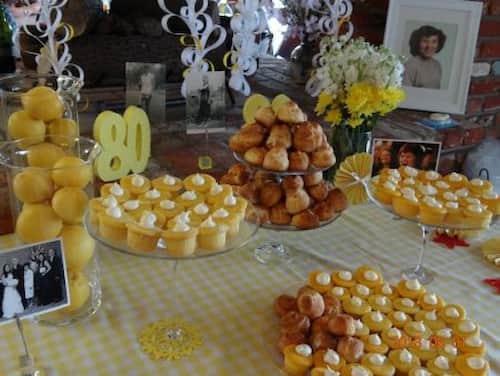 80th Birthday Cupcake Tablescape