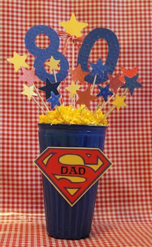 Super Dad 80th Birthday Decorations