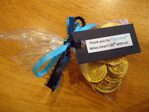 Coins 80th Birthday Party Favors