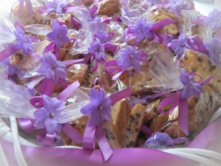 Colorful Biscotti Wedding Favors