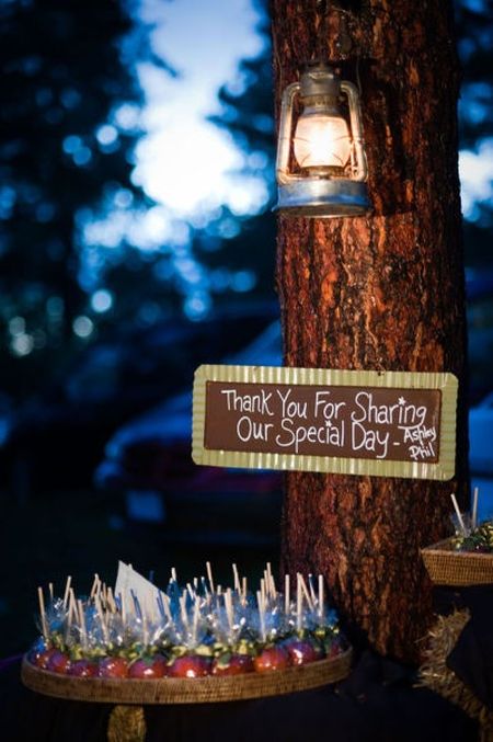 Candy Apple Wedding Favor Display