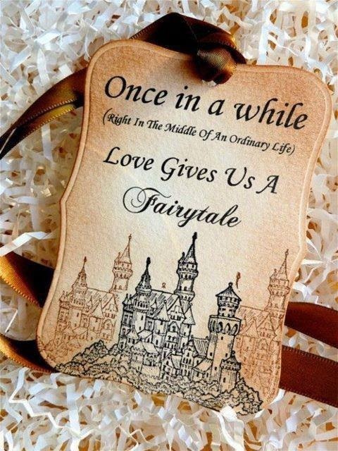 Castle Themed Wedding Favor Tag