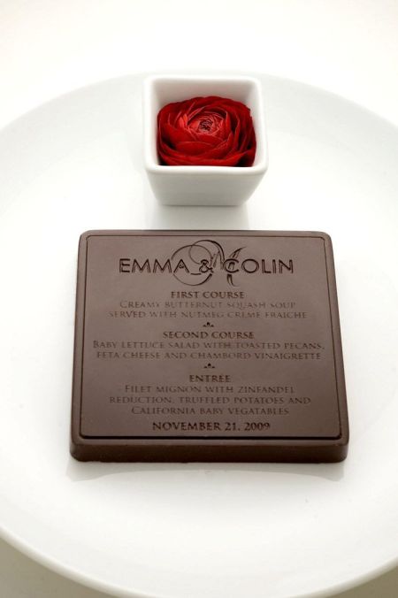 Chocolate Menu For Wedding