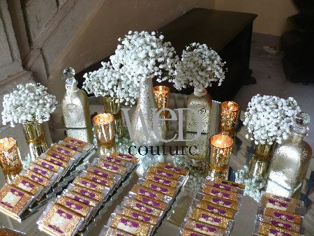 Silver And Gold Chocolate Bar Wedding Favors
