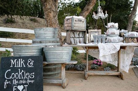 Rustic Wedding Cookie Bar Presentation