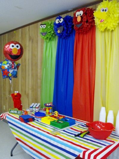 Creative Elmo Birthday Party Ideas Backdrop