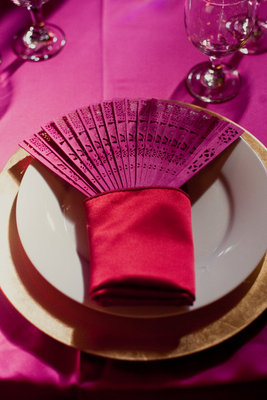 Wedding Favor Fans Tablescape