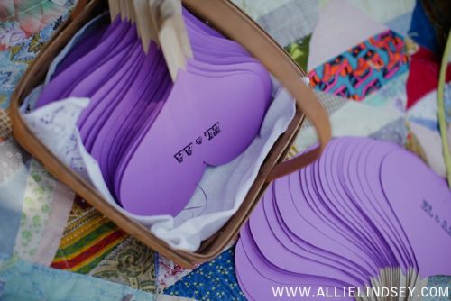 Pretty Wedding Favor Fan Display